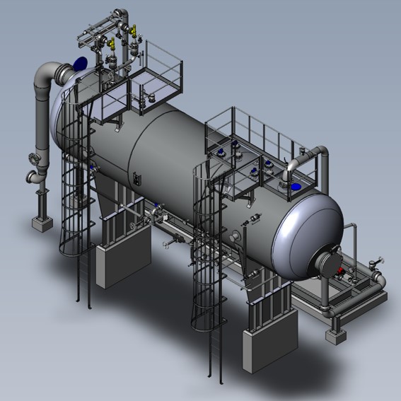 Reference render of a horizontal production separator